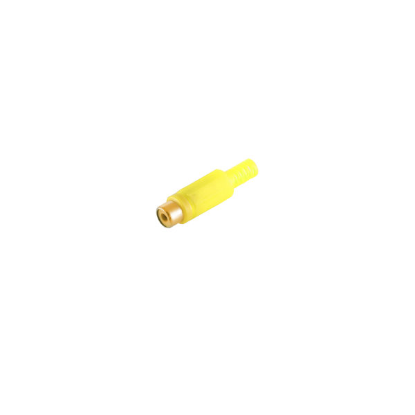 Conector RCA hembra amarillo - contactos chapados en oro