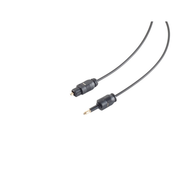 Cable &Oacute;ptico TosLink/Mini TosLink - 2,2mm - conector TosLink a 3,5 Mini TosLink  2m