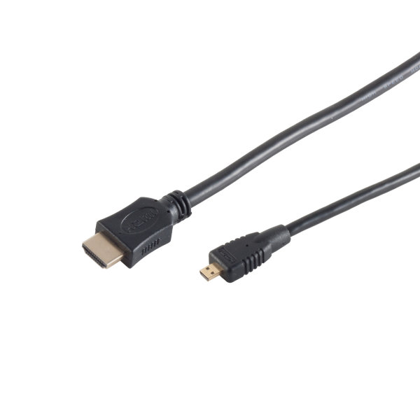 Cable HDMI conector HDMI A  a HDMI D (micro)chapados en oro ULTRA HD 3D HEAC 1,5m