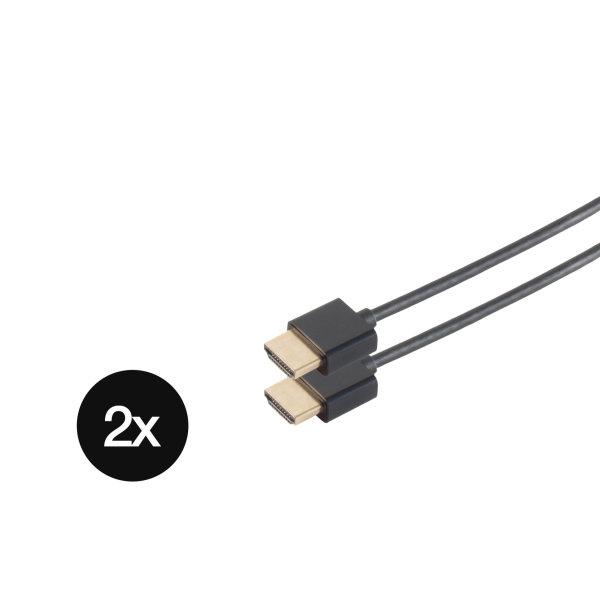Cable HDMI conector A a A chapados en oro Full HD ULTRA HD 3D HEAC AWG 36  extra fino VE2  1,5m