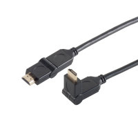 Cable HDMI conector HDMI A rotatorio 90&deg; a HDMI A...