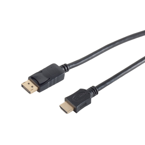 Cable Displayport - Conector Displayport  20p macho a HDMI macho - contactos chapados en oro - 1m