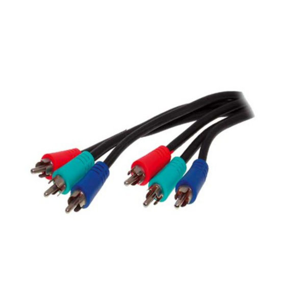 Cable RCA - RGB video 3 conectores RCA macho a 3 RCA macho  3x video rojo verde azul  5m