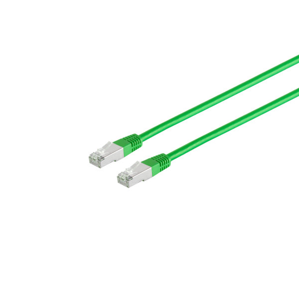 Cable de red RJ45 CAT 5e F/UTP  verde  0,5m