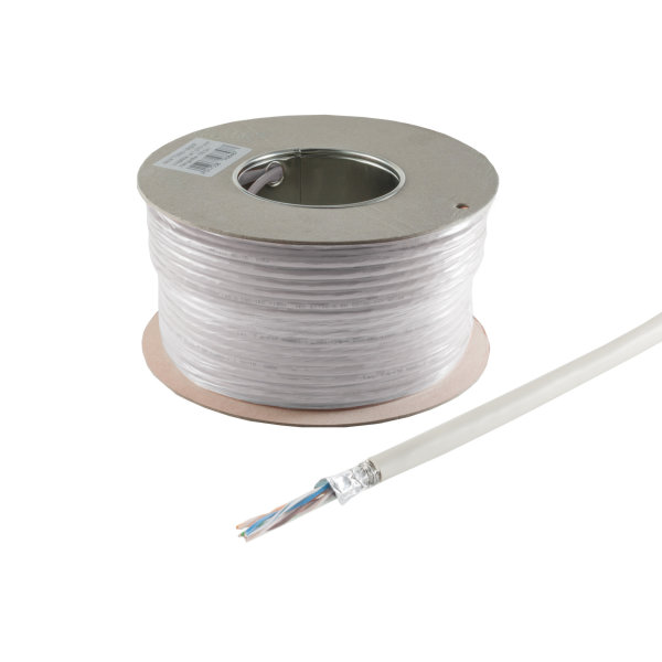 Cable de red - Cable de conexi&oacute;n LAN, cat 5e, SF/UTP,  blindaje aluminio y trenzado  100m