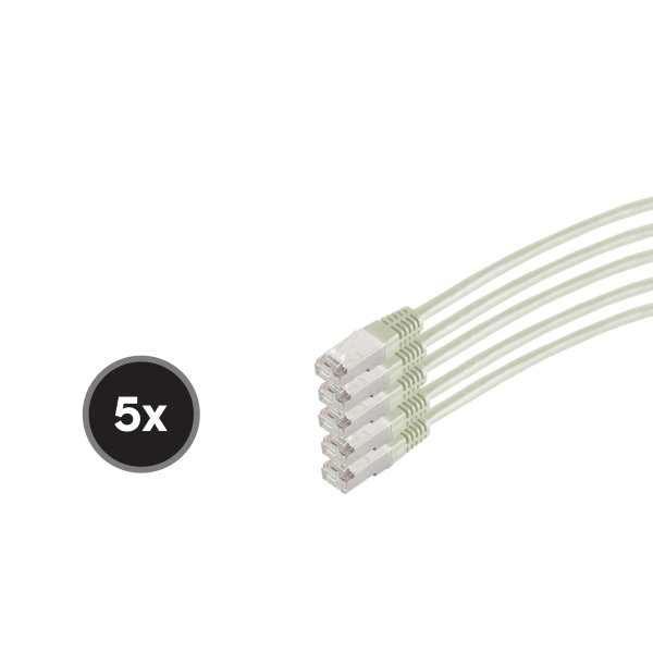 Cable de red RJ45 CAT 6  S/FTP  PIMF  libre de hal&oacute;genos (5 Unidades)  1m