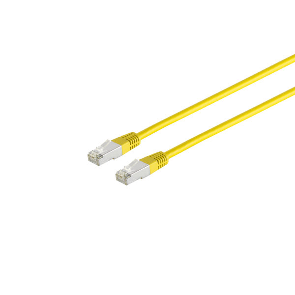 Cable de red RJ45 CAT 6 S/FTP PIMF libre de hal&oacute;genos amarillo  0,25m