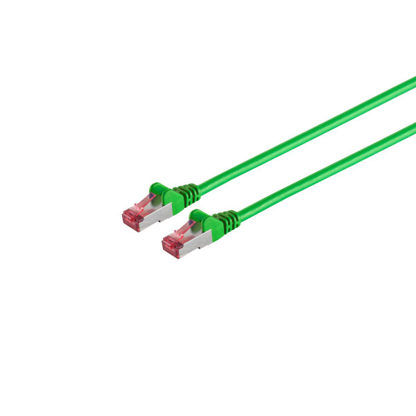 Cable de red RJ45 CAT 6A S/FTP PIMF libre de hal&oacute;genos certificaci&oacute;n GHMT verde 0,25m