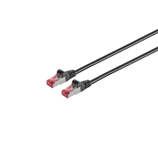 Cable de red RJ45 CAT 6A S/FTP PIMF libre de hal&oacute;genos certificaci&oacute;n GHMT negro 0,5m