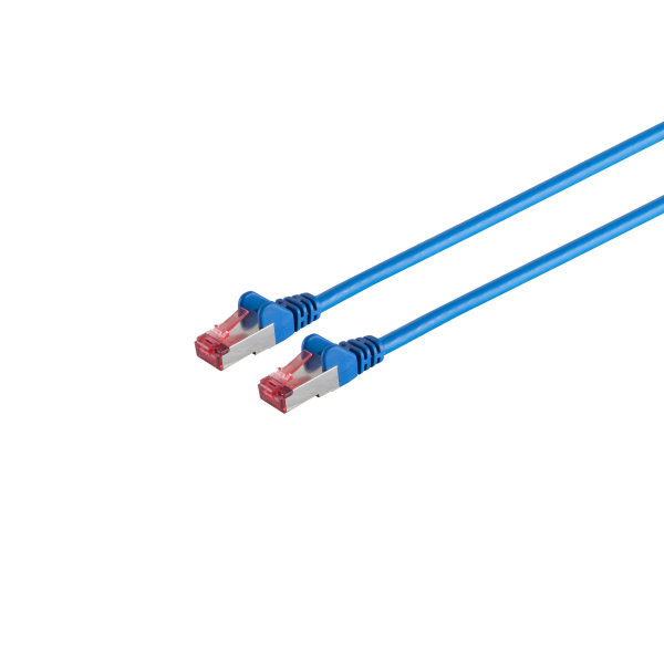 Cable de red RJ45 CAT 6A S/FTP PIMF libre de hal&oacute;genos certificaci&oacute;n GHMT azul 2m