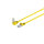 Cable de red RJ45 CAT 6 S/FTP PIMF angulado-recto amarillo 0,2m