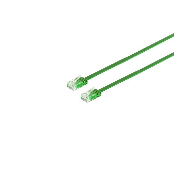 Cable de red Rj45 CAT 6 U/UTP plano verde 1m