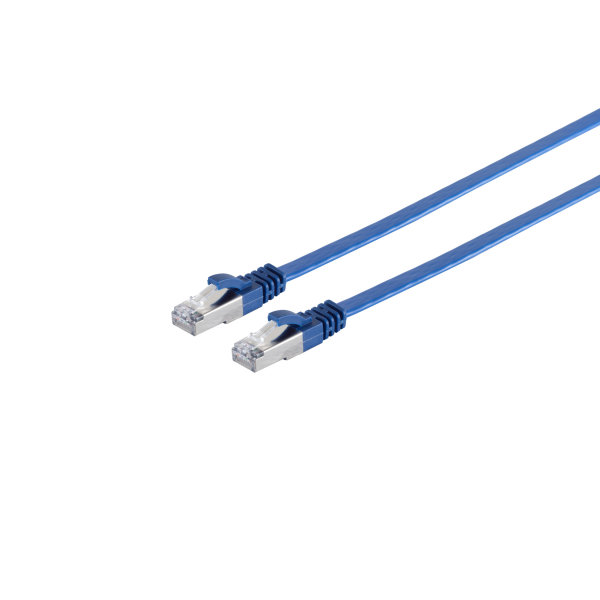 Cable de red RJ45 CAT 7 Flat U/FTP plano azul 0,5m