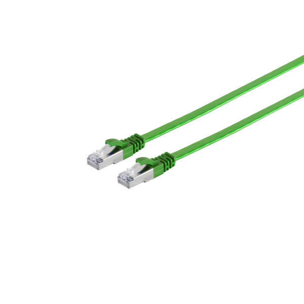 Cable de red RJ45 CAT 7 Flat U/FTP plano verde 2m