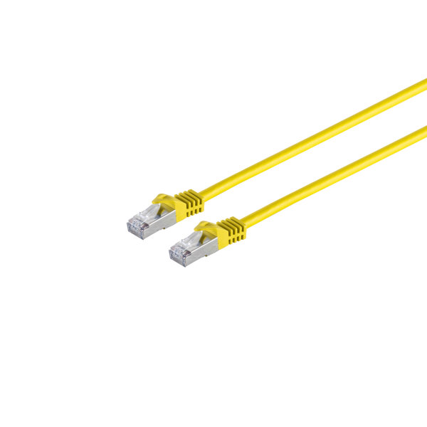Cable de red RJ45 CAT 7 S/FTP PIMF libre de hal&oacute;genos amarillo 2m