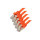Cable de red RJ45 CAT 7 S/FTP PIMF libre de hal&oacute;genos (5 unidades), naranja 0,25m