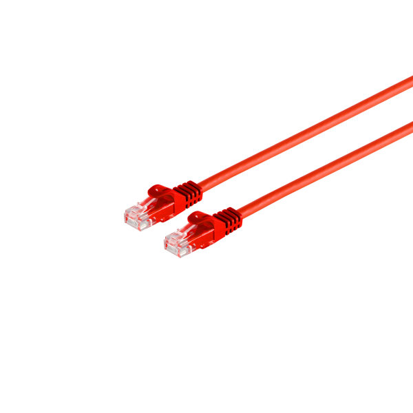 Cable de red RJ45 CAT 7 U/UTP rojo 0,25m