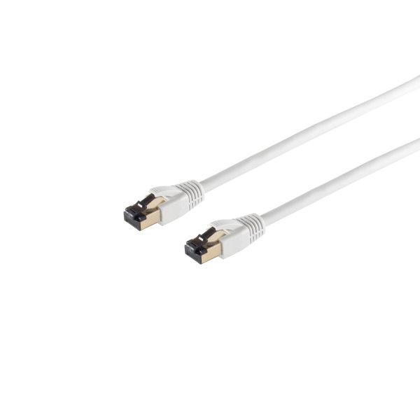 Cable de red RJ45 CAT 8.1 F/FTP PIMF LSZH blanco 0,25m