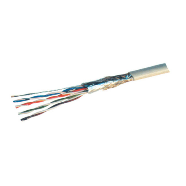 Cable de red de tendido CAT 5e SF/UTP blindaje aluminio y trenzado conductor interno r&iacute;gido 50m