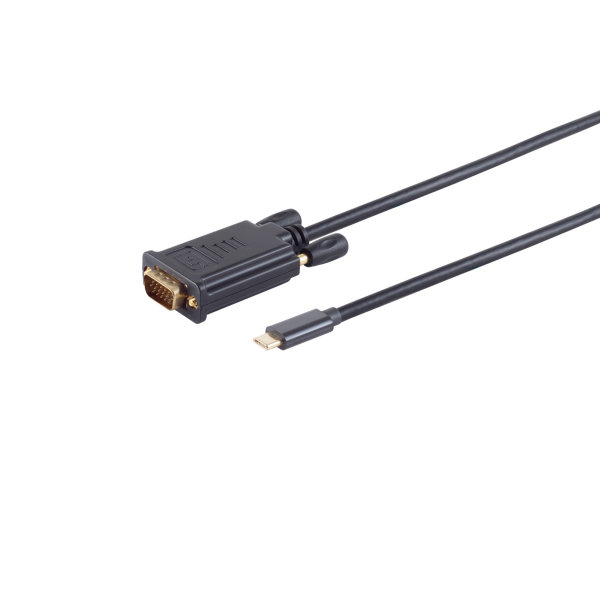 Cable USB tipo C a VGA  contactos chapados en oro 3m