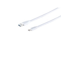 Cable USB 3.0 tipo A a USB 3.1 tipo C blanco 1m