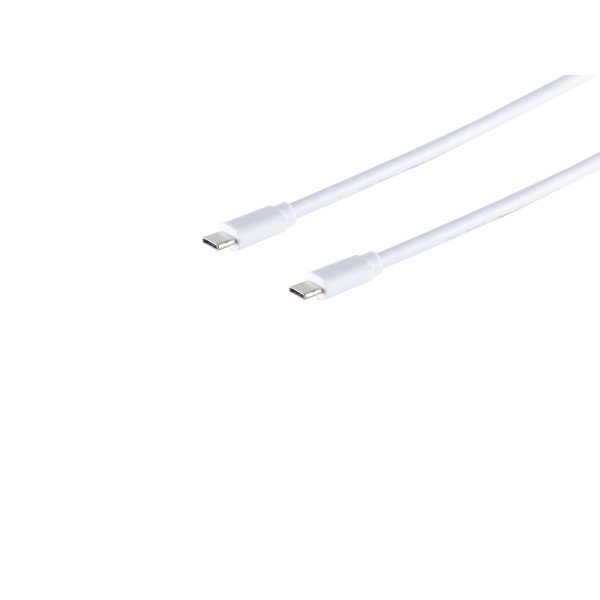Cable USB 3.1 tipo C a tipo C blanco 1m
