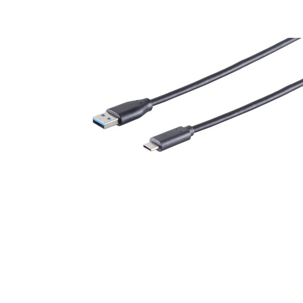 Cable USB 3.0 conector tipo 3.1 C a tipo 3.0 A negro 1m