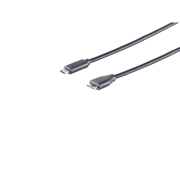 Cable USB 3.0 conector tipo 3.1 C a tipo 3.0 micro B negro 1m
