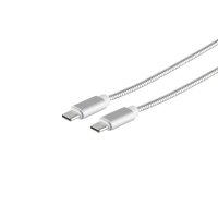 Cable USB de carga y sincronizaci&oacute;n USB A a 8-pin acero plata 1m