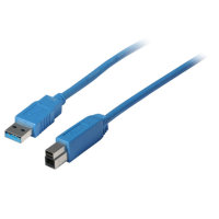 Cable USB conector tipo A a tipo B 3.0 azul 0,5m