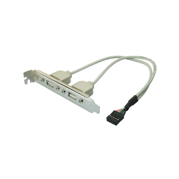 Soporte USB 2.0, 2 x USB A conector de 10 pines para placas madre