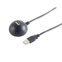Cable de alargamiento USB 2.0 A negro 1,5m