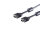 Cable de monitor S-VGA 2 conectores HDD de 15 pines blindados 75 Ohm con ferrita carcasa moldeada negra 0,2m
