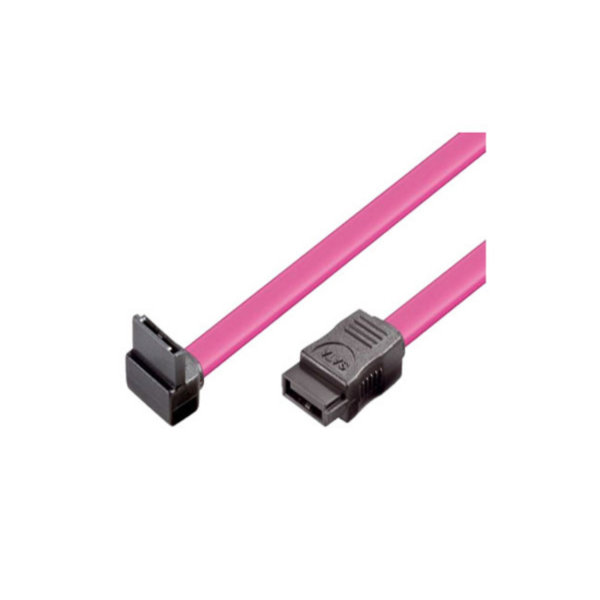 Cable de conexi&oacute;n SATA conector macho recto a conector acodado macho 0,3m