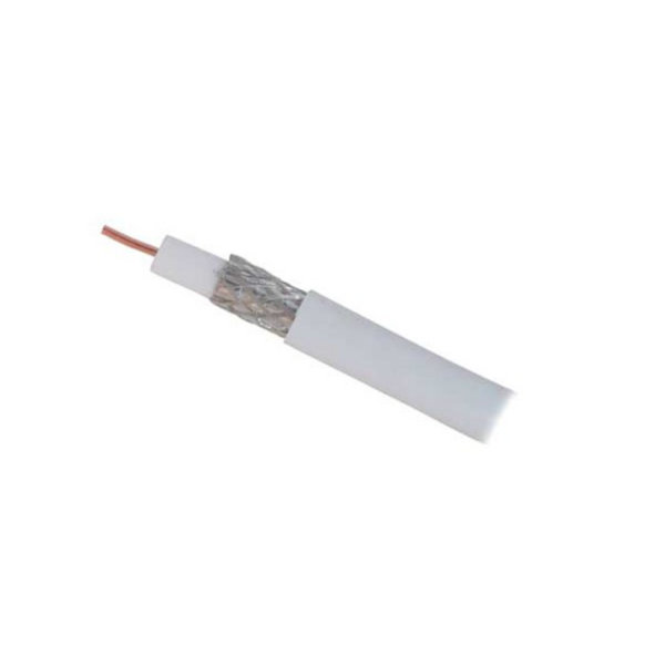 Cable coaxial SAT 11/50 doble blindaje aluminio bobina de pl&aacute;stico CE MM CCS &gt; 90 dB 100m