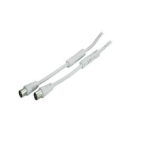 Cable de antena con filtro de corriente (Ferrita) &gt; 100 dB blanco 2m