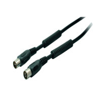Cable de antena con filtro de corriente (Ferrita) &gt; 100 dB negro 2,5m