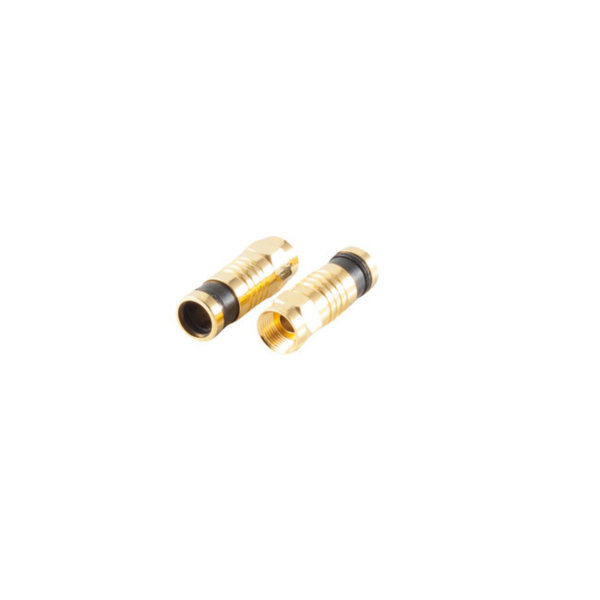 Conector de compresi&oacute;n F chapado en oro para cable de 7,2mm