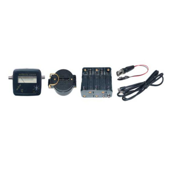 Buscador SAT con embalaje estable incluyendo accesorios (br&uacute;jula, cable y kit de alimentaci&oacute;n)