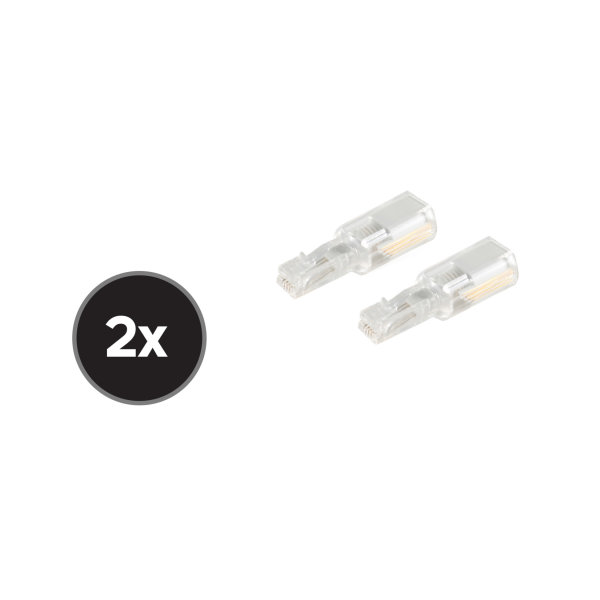 Desenredador para el cable del auricular del tel&eacute;fono Twist-Stop blanco transparente KIT 2 Unidades