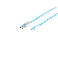 Cable cargador USB A a USB micro B azul 2m
