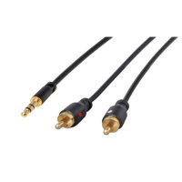 Cable audio jack mini 3,5mm est&eacute;reo macho a 2 RCA...