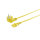 Cable de alimentaci&oacute;n enchufe de seguridad 90&deg; a C13 hembra VDE amarillo 3m