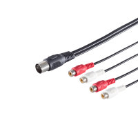 Cable DIN - Alargador - Conector DIN 5 pines macho a 4...