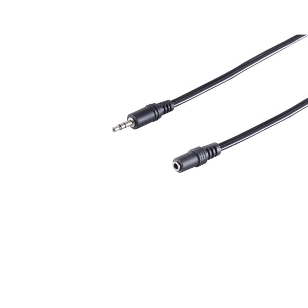 Cable Jack - Alargador - Conector 3,5mm jack est&eacute;reo macho a 3,5mm jack est&eacute;reo hembra  2,5m