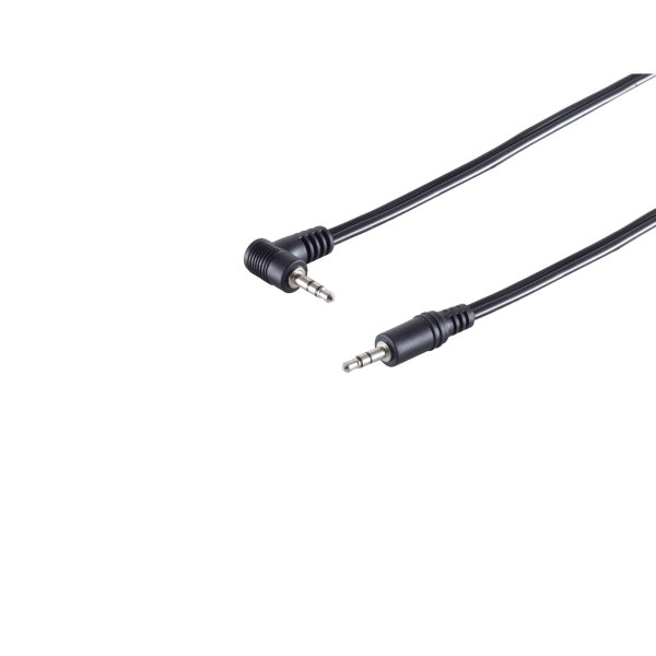 Cable Jack - Conector acodado 3,5mm jack est&eacute;reo macho a 3,5mm jack est&eacute;reo macho  1,5m
