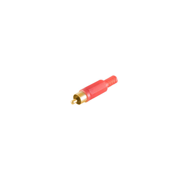 Conector RCA rojo macho - contactos chapados en oro